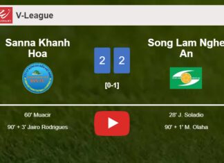Sanna Khanh Hoa and Song Lam Nghe An draw 2-2 on Friday. HIGHLIGHTS