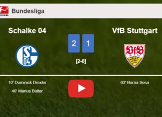 Schalke 04 prevails over VfB Stuttgart 2-1. HIGHLIGHTS