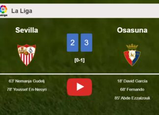 Osasuna overcomes Sevilla 3-2. HIGHLIGHTS