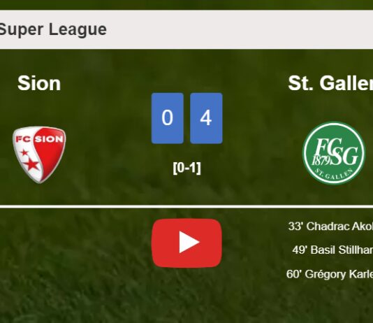 St. Gallen conquers Sion 4-0 after playing a incredible match. HIGHLIGHTS