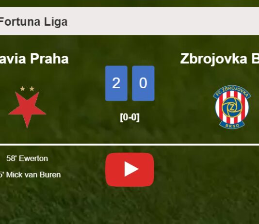 Slavia Praha surprises Zbrojovka Brno with a 2-0 win. HIGHLIGHTS