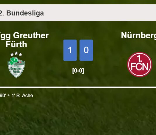 SpVgg Greuther Fürth conquers Nürnberg 1-0 with a late goal scored by R. Ache