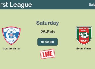 How to watch Spartak Varna vs. Botev Vratsa on live stream and at what time