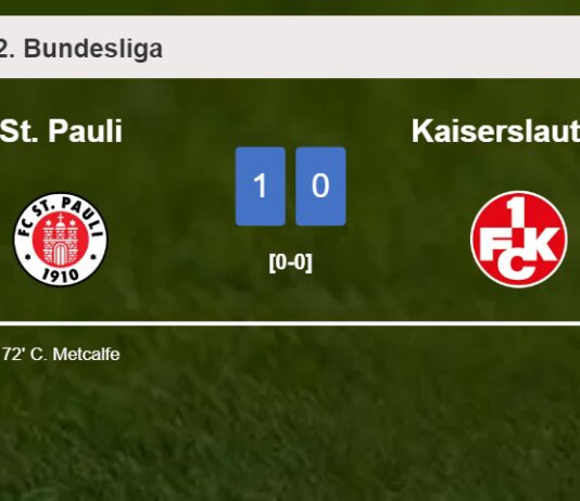 St. Pauli tops Kaiserslautern 1-0 with a goal scored by C. Metcalfe