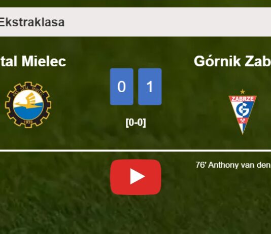 Górnik Zabrze prevails over Stal Mielec 1-0 with a goal scored by A. van. HIGHLIGHTS