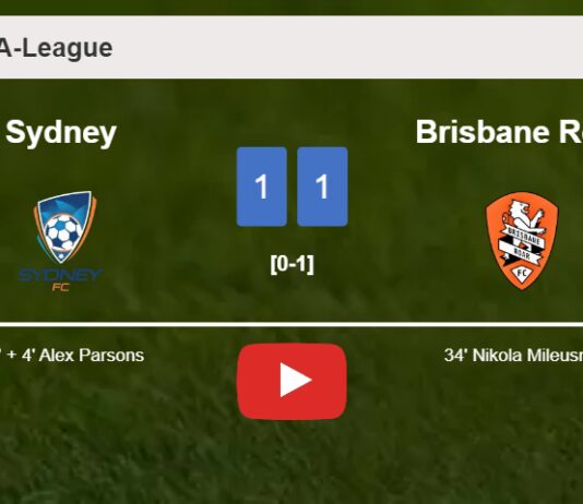 Sydney snatches a draw against Brisbane Roar. HIGHLIGHTS