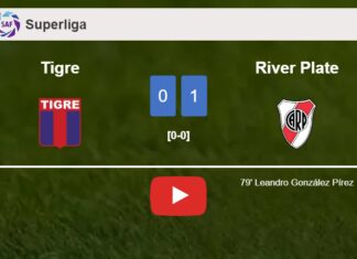 River Plate conquers Tigre 1-0 with a goal scored by L. González. HIGHLIGHTS