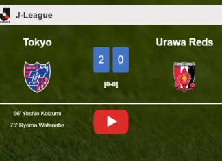 Tokyo beats Urawa Reds 2-0 on Saturday. HIGHLIGHTS