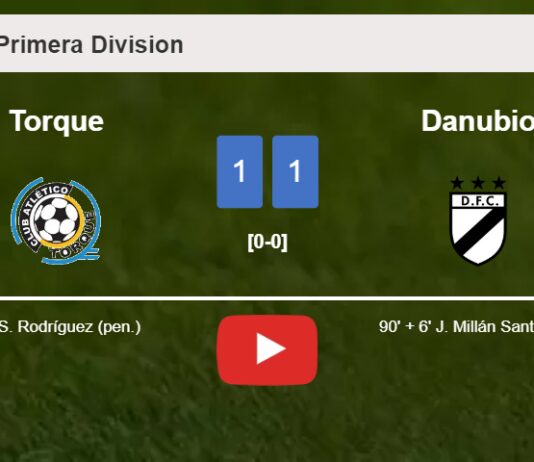 Danubio snatches a draw against Torque. HIGHLIGHTS