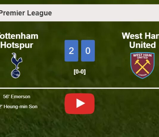 Tottenham Hotspur surprises West Ham United with a 2-0 win. HIGHLIGHTS