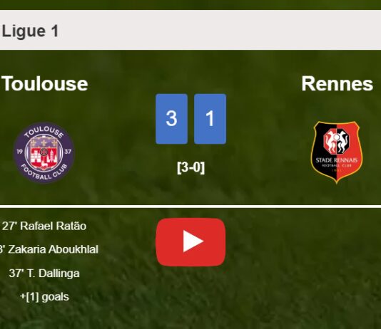 Toulouse prevails over Rennes 3-1. HIGHLIGHTS