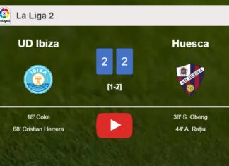 UD Ibiza and Huesca draw 2-2 on Sunday. HIGHLIGHTS