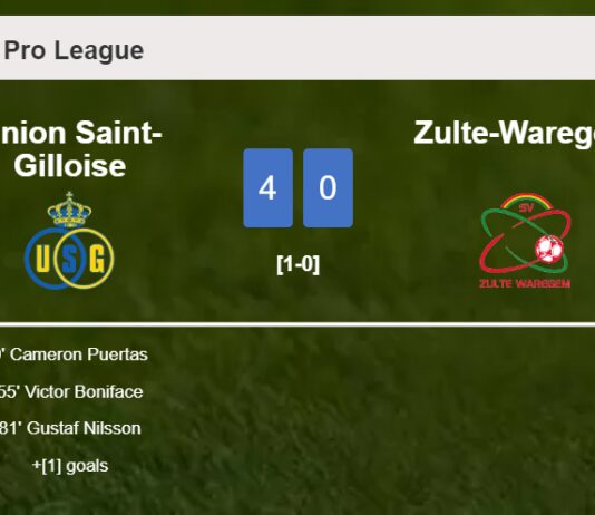 Union Saint-Gilloise wipes out Zulte-Waregem 4-0 with a superb match