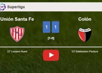 Unión Santa Fe overcomes Colón 1-0 with a goal scored by B. Perlaza. HIGHLIGHTS