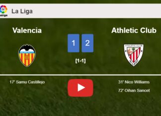 Athletic Club recovers a 0-1 deficit to conquer Valencia 2-1. HIGHLIGHTS