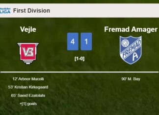 Vejle crushes Fremad Amager 4-1 with a fantastic performance