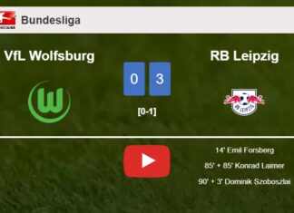 RB Leipzig defeats VfL Wolfsburg 3-0. HIGHLIGHTS