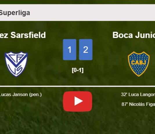 Boca Juniors seizes a 2-1 win against Vélez Sarsfield. HIGHLIGHTS