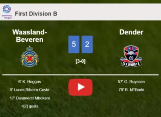 Waasland-Beveren crushes Dender 5-2 with a superb match. HIGHLIGHTS