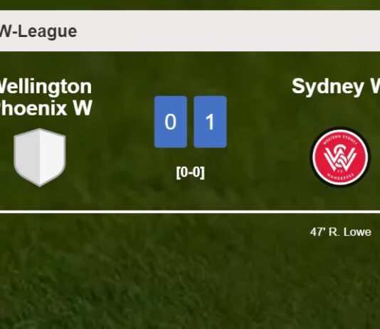 Sydney W defeats Wellington Phoenix W 1-0 with a goal scored by R. Lowe