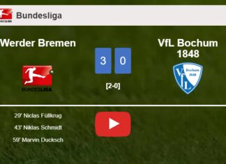 Werder Bremen defeats VfL Bochum 1848 3-0. HIGHLIGHTS