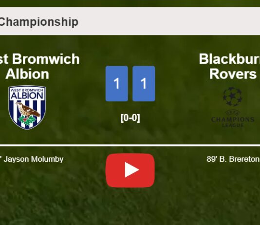 Blackburn Rovers snatches a draw against West Bromwich Albion. HIGHLIGHTS