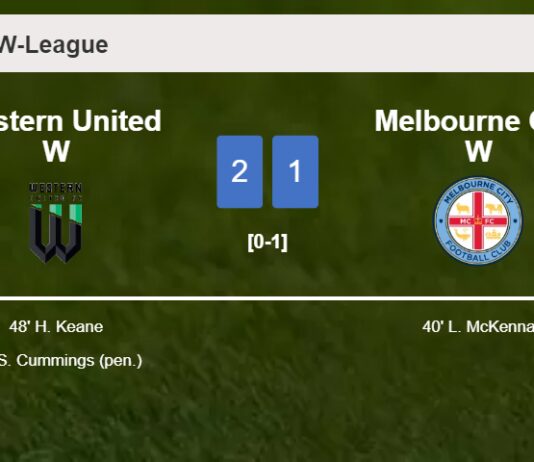 Western United W recovers a 0-1 deficit to defeat Melbourne City W 2-1