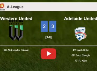 Adelaide United defeats Western United after recovering from a 2-0 deficit. HIGHLIGHTS