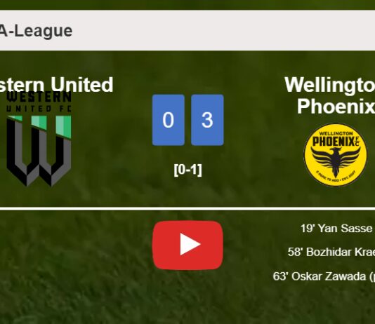 Wellington Phoenix tops Western United 3-0. HIGHLIGHTS