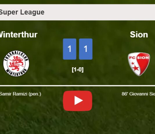 Sion snatches a draw against Winterthur. HIGHLIGHTS