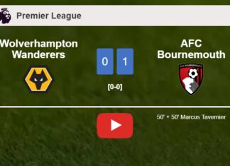 AFC Bournemouth defeats Wolverhampton Wanderers 1-0 with a goal scored by M. Tavernier. HIGHLIGHTS