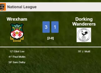 Wrexham overcomes Dorking Wanderers 3-1