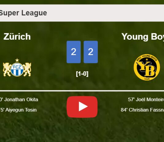 Zürich and Young Boys draw 2-2 on Saturday. HIGHLIGHTS