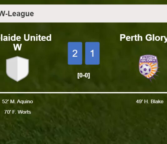 Adelaide United W recovers a 0-1 deficit to overcome Perth Glory W 2-1