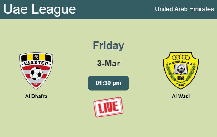 How to watch Al Dhafra vs. Al Wasl on live stream and at what time
