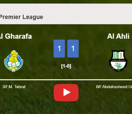 Al Gharafa and Al Ahli draw 1-1 on Friday. HIGHLIGHTS