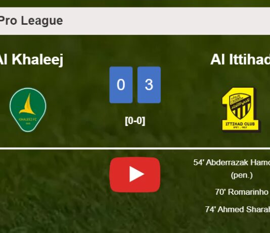 Al Ittihad beats Al Khaleej 3-0. HIGHLIGHTS