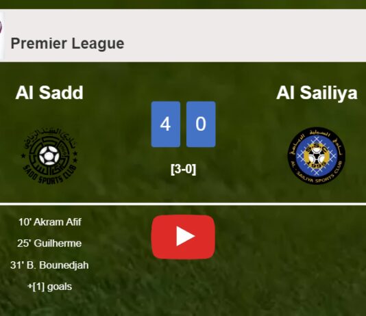 Al Sadd crushes Al Sailiya 4-0 with a superb performance. HIGHLIGHTS