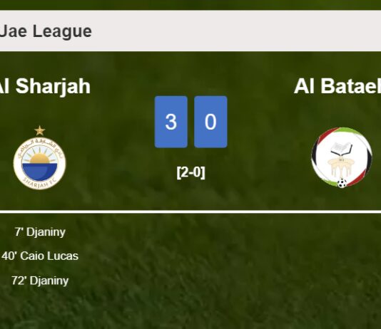 Al Sharjah destroys Al Bataeh with 2 goals from Djaniny