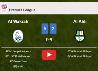 Al Wakrah crushes Al Ahli 5-2 . HIGHLIGHTS