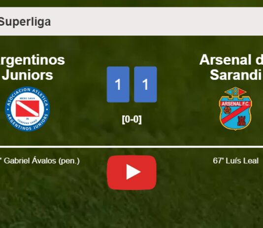 Argentinos Juniors grabs a draw against Arsenal de Sarandi. HIGHLIGHTS