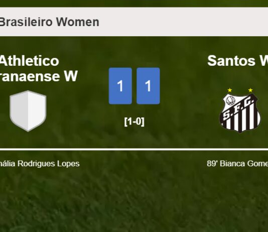 Santos W steals a draw against Athletico Paranaense W