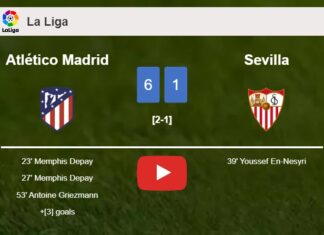 Atlético Madrid annihilates Sevilla 6-1 with a superb match. HIGHLIGHTS