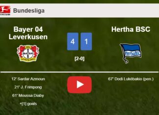 Bayer 04 Leverkusen estinguishes Hertha BSC 4-1 . HIGHLIGHTS