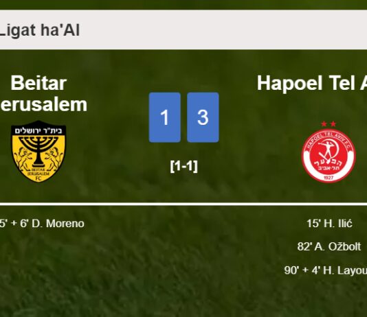 Hapoel Tel Aviv overcomes Beitar Jerusalem 3-1