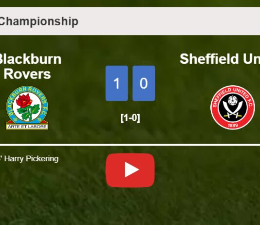 Blackburn Rovers conquers Sheffield United 1-0 with a goal scored by H. Pickering. HIGHLIGHTS