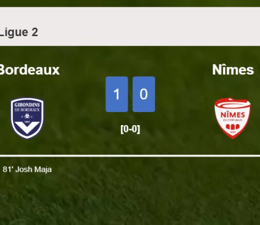 Bordeaux overcomes Nîmes 1-0 with a goal scored by J. Maja