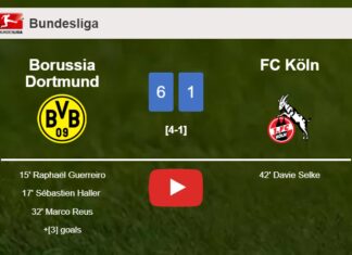 Borussia Dortmund liquidates FC Köln 6-1 after playing a great match. HIGHLIGHTS