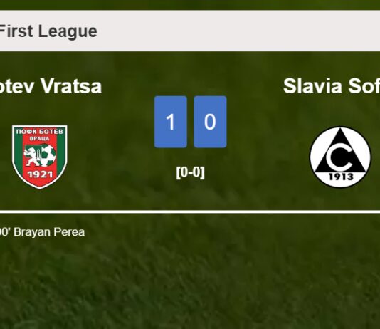 Botev Vratsa beats Slavia Sofia 1-0 with a late goal scored by B. Perea
