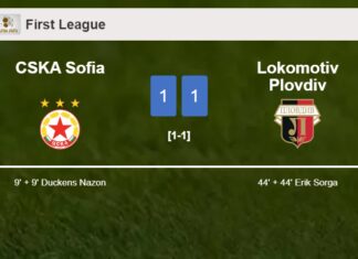 CSKA Sofia and Lokomotiv Plovdiv draw 1-1 after Jurgen Mattheij squandered a penalty